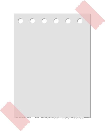 Taped Blank Paper Illustration 